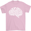 Common Sense Brain Funny Sarcasm Slogan Mens T-Shirt Cotton Gildan Light Pink