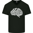 Common Sense Brain Funny Sarcasm Slogan Mens V-Neck Cotton T-Shirt Black