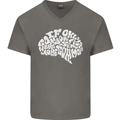 Common Sense Brain Funny Sarcasm Slogan Mens V-Neck Cotton T-Shirt Charcoal