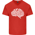 Common Sense Brain Funny Sarcasm Slogan Mens V-Neck Cotton T-Shirt Red