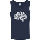 Common Sense Brain Funny Sarcasm Slogan Mens Vest Tank Top Navy Blue