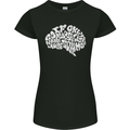 Common Sense Brain Funny Sarcasm Slogan Womens Petite Cut T-Shirt Black