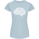 Common Sense Brain Funny Sarcasm Slogan Womens Petite Cut T-Shirt Light Blue