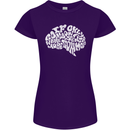 Common Sense Brain Funny Sarcasm Slogan Womens Petite Cut T-Shirt Purple