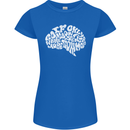 Common Sense Brain Funny Sarcasm Slogan Womens Petite Cut T-Shirt Royal Blue