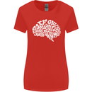 Common Sense Brain Funny Sarcasm Slogan Womens Wider Cut T-Shirt Red