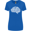 Common Sense Brain Funny Sarcasm Slogan Womens Wider Cut T-Shirt Royal Blue