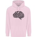 Common Sense Funny Sarcasm Brain Slogan Childrens Kids Hoodie Light Pink
