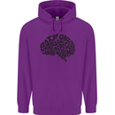 Common Sense Funny Sarcasm Brain Slogan Childrens Kids Hoodie Purple