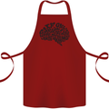 Common Sense Funny Sarcasm Brain Slogan Cotton Apron 100% Organic Maroon