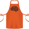 Common Sense Funny Sarcasm Brain Slogan Cotton Apron 100% Organic Orange