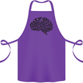 Common Sense Funny Sarcasm Brain Slogan Cotton Apron 100% Organic Purple