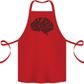 Common Sense Funny Sarcasm Brain Slogan Cotton Apron 100% Organic Red