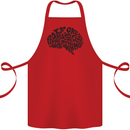 Common Sense Funny Sarcasm Brain Slogan Cotton Apron 100% Organic Red