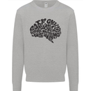 Common Sense Funny Sarcasm Brain Slogan Kids Sweatshirt Jumper Sports Grey