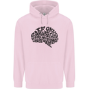Common Sense Funny Sarcasm Brain Slogan Mens 80% Cotton Hoodie Light Pink