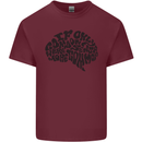 Common Sense Funny Sarcasm Brain Slogan Mens Cotton T-Shirt Tee Top Maroon