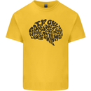 Common Sense Funny Sarcasm Brain Slogan Mens Cotton T-Shirt Tee Top Yellow