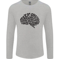 Common Sense Funny Sarcasm Brain Slogan Mens Long Sleeve T-Shirt Sports Grey