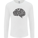Common Sense Funny Sarcasm Brain Slogan Mens Long Sleeve T-Shirt White