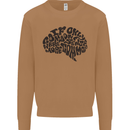 Common Sense Funny Sarcasm Brain Slogan Mens Sweatshirt Jumper Caramel Latte