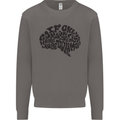 Common Sense Funny Sarcasm Brain Slogan Mens Sweatshirt Jumper Charcoal