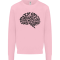 Common Sense Funny Sarcasm Brain Slogan Mens Sweatshirt Jumper Light Pink