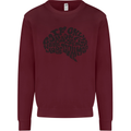 Common Sense Funny Sarcasm Brain Slogan Mens Sweatshirt Jumper Maroon