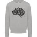 Common Sense Funny Sarcasm Brain Slogan Mens Sweatshirt Jumper Sports Grey
