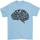 Common Sense Funny Sarcasm Brain Slogan Mens T-Shirt Cotton Gildan Light Blue
