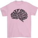 Common Sense Funny Sarcasm Brain Slogan Mens T-Shirt Cotton Gildan Light Pink