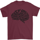 Common Sense Funny Sarcasm Brain Slogan Mens T-Shirt Cotton Gildan Maroon
