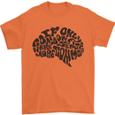 Common Sense Funny Sarcasm Brain Slogan Mens T-Shirt Cotton Gildan Orange