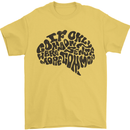 Common Sense Funny Sarcasm Brain Slogan Mens T-Shirt Cotton Gildan Yellow