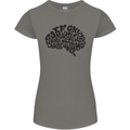Common Sense Funny Sarcasm Brain Slogan Womens Petite Cut T-Shirt Charcoal