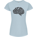 Common Sense Funny Sarcasm Brain Slogan Womens Petite Cut T-Shirt Light Blue
