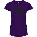 Common Sense Funny Sarcasm Brain Slogan Womens Petite Cut T-Shirt Purple