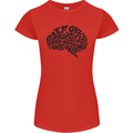 Common Sense Funny Sarcasm Brain Slogan Womens Petite Cut T-Shirt Red