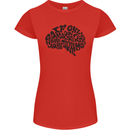 Common Sense Funny Sarcasm Brain Slogan Womens Petite Cut T-Shirt Red