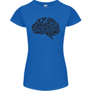 Common Sense Funny Sarcasm Brain Slogan Womens Petite Cut T-Shirt Royal Blue