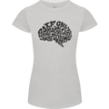 Common Sense Funny Sarcasm Brain Slogan Womens Petite Cut T-Shirt Sports Grey