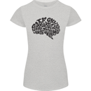 Common Sense Funny Sarcasm Brain Slogan Womens Petite Cut T-Shirt Sports Grey