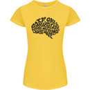 Common Sense Funny Sarcasm Brain Slogan Womens Petite Cut T-Shirt Yellow