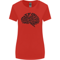 Common Sense Funny Sarcasm Brain Slogan Womens Wider Cut T-Shirt Red