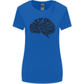 Common Sense Funny Sarcasm Brain Slogan Womens Wider Cut T-Shirt Royal Blue