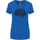 Common Sense Funny Sarcasm Brain Slogan Womens Wider Cut T-Shirt Royal Blue