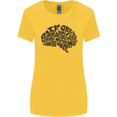 Common Sense Funny Sarcasm Brain Slogan Womens Wider Cut T-Shirt Yellow