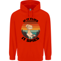 Conspiracy Theory If Flies it Spies Birds Funny Childrens Kids Hoodie Bright Red