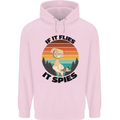 Conspiracy Theory If Flies it Spies Birds Funny Childrens Kids Hoodie Light Pink
