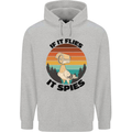 Conspiracy Theory If Flies it Spies Birds Funny Childrens Kids Hoodie Sports Grey